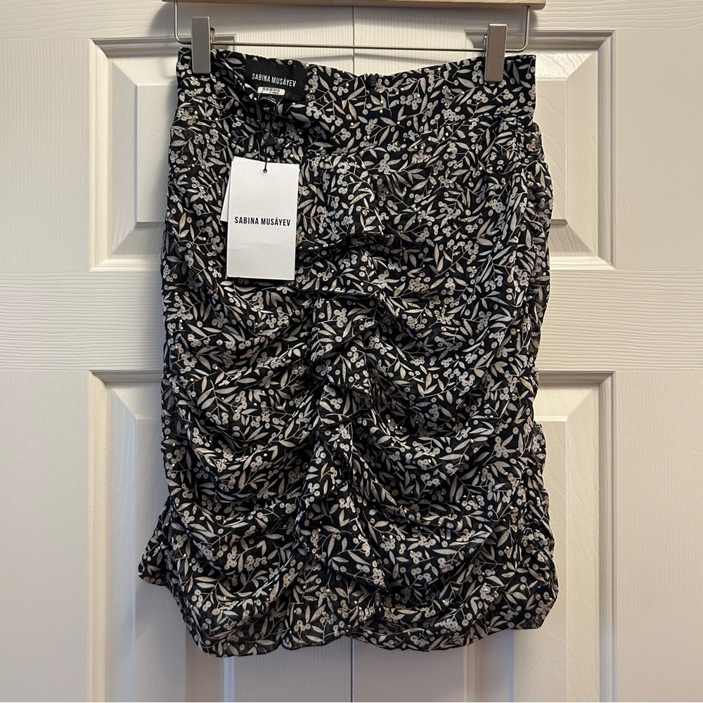 NWT Sabina Musayev Rima Ruffle Mini Skirt - Picture 3 of 9